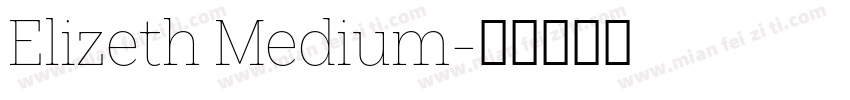 Elizeth Medium字体转换